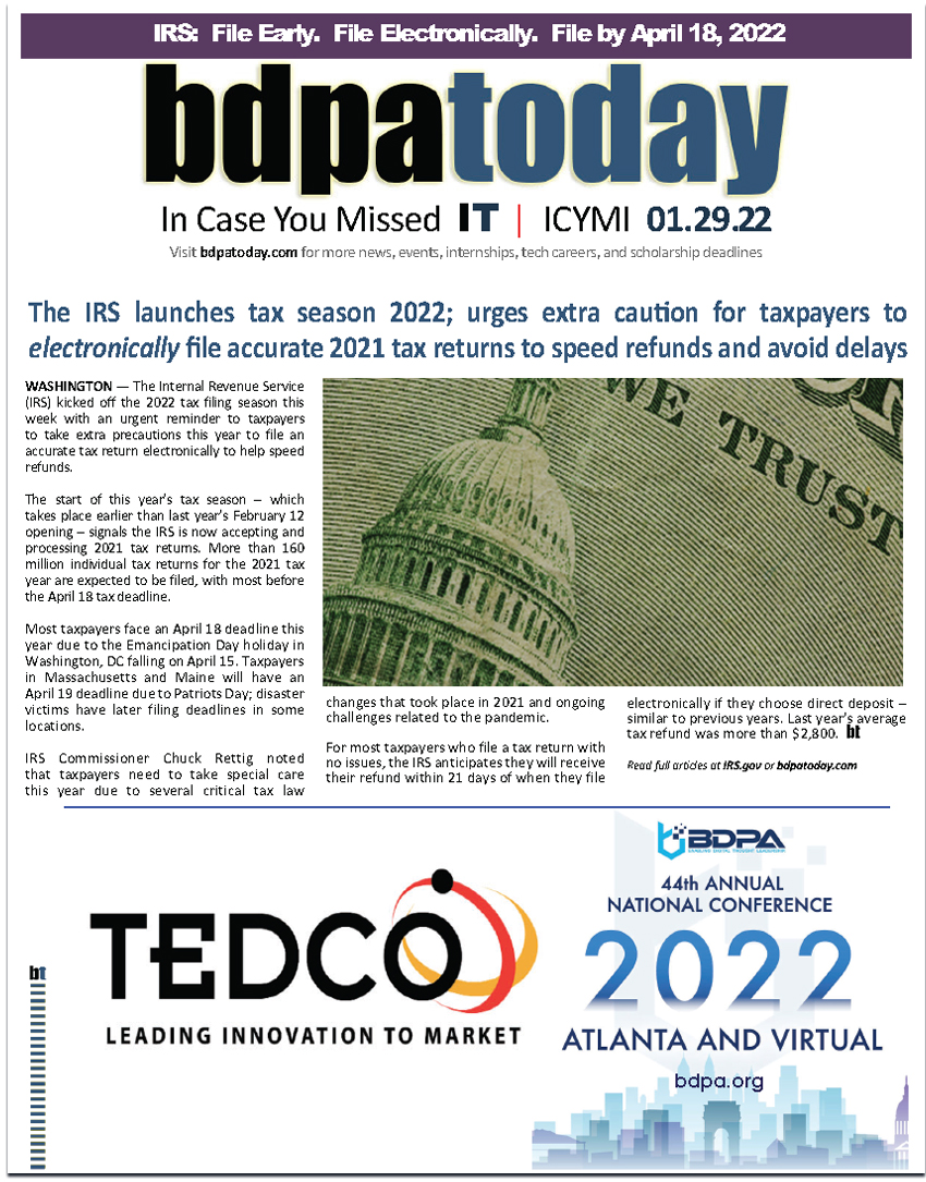 bdpatoday | ICYMI 01.29.22 (View or download a fully interactive version.)