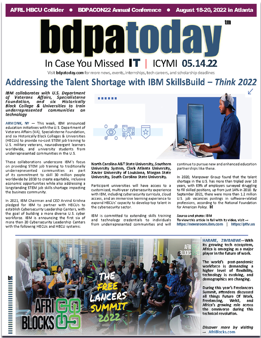 bdpatoday | ICYMI 05.14.22 (View or download a fully interactive version.)