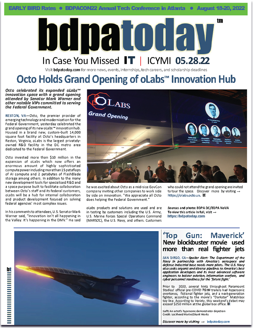 bdpatoday | ICYMI 05.28.22 (View or download a fully interactive version.)