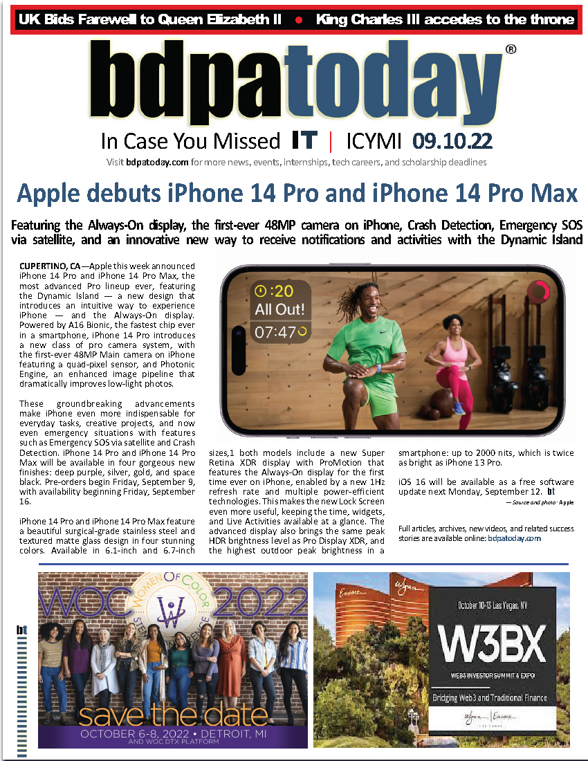 bdpatoday | ICYMI 09.10.22 (View or download a fully interactive version.)